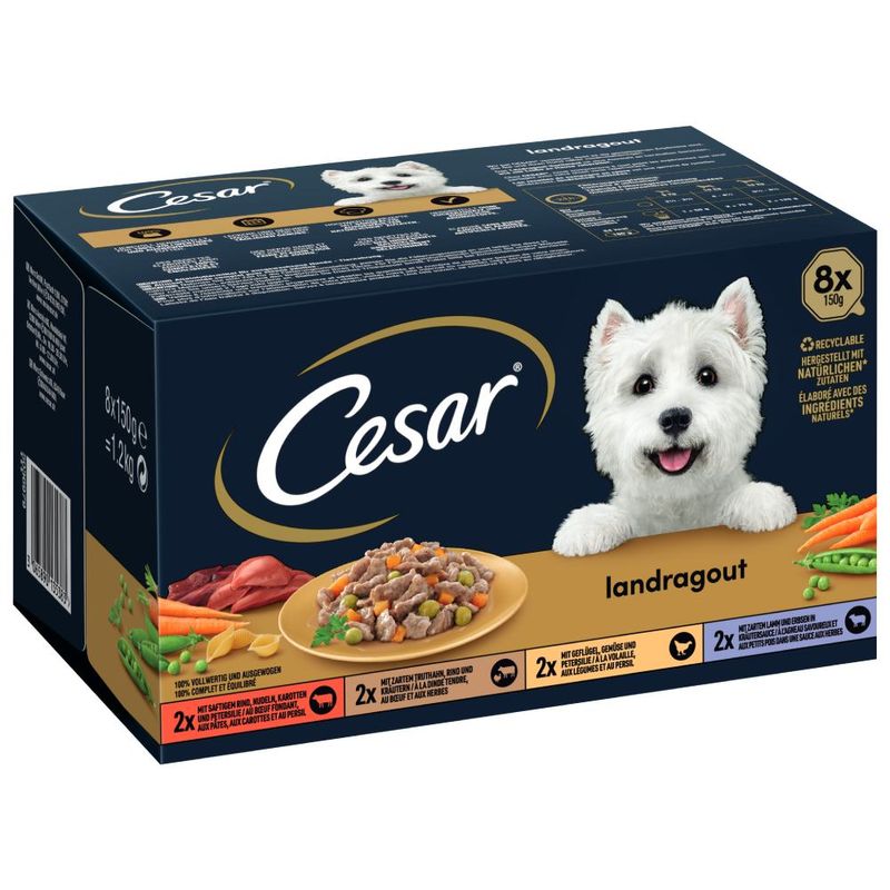Lot mixte Cesar Les recettes de campagne pour chien
