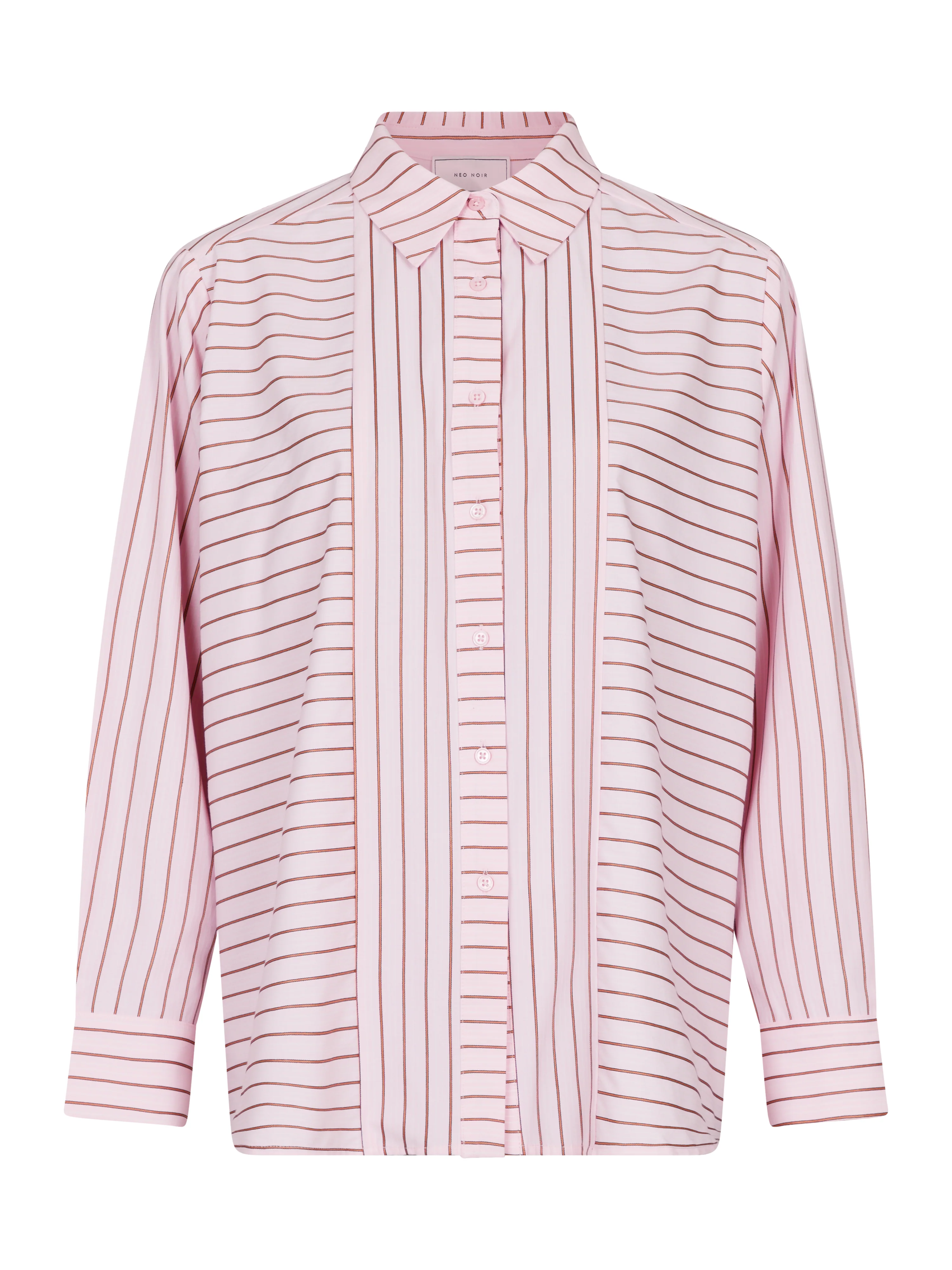 Neo Noir  Gili Multi Stripe skjorte - Light Pink