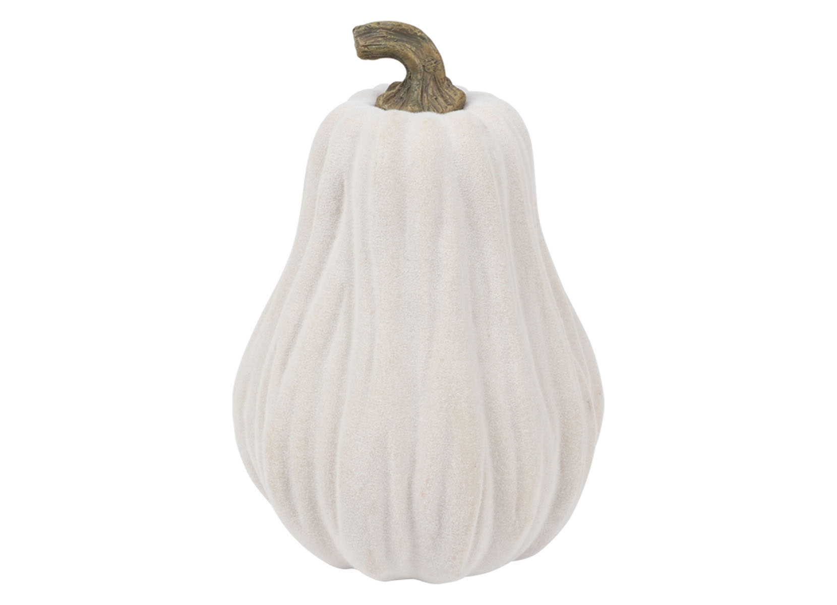 Länglicher Deko-Kürbis mit Samtüberzug 19cm