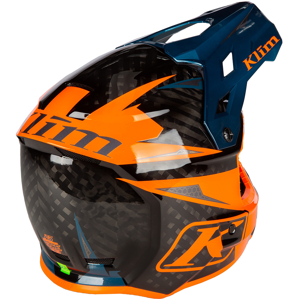 Klim - Casque F3 Carbon Pro Off-Road Striker Orange / Noir / Bleu