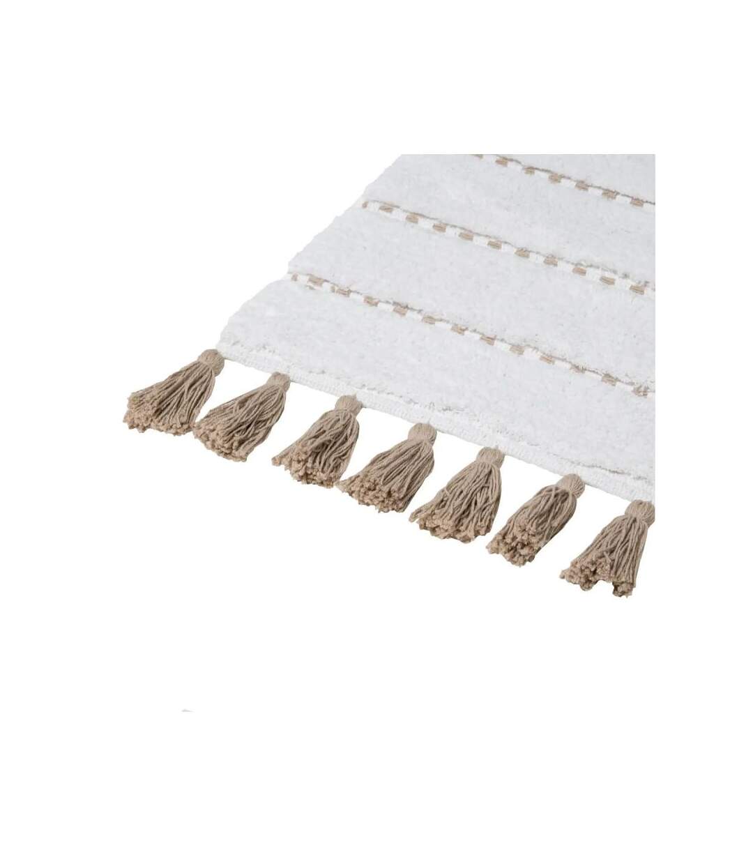 Tapis Salle de Bain Pompons 50x75cm Taupe