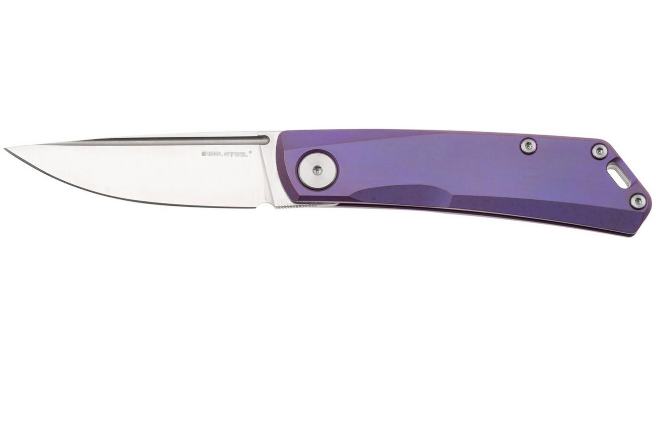 Real Steel Luna TS 7001TS05 Satin N690, Violet Purple Monochrome Titanium, zakmes, Jakub Wieczorkiewicz design
