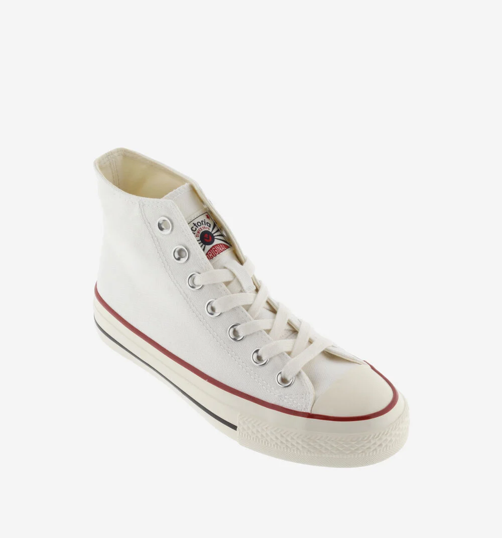 TRIBU BRILLO BOTTINE TOILE BRILLANTE Baskets montantes en toile pour femme BLANCO