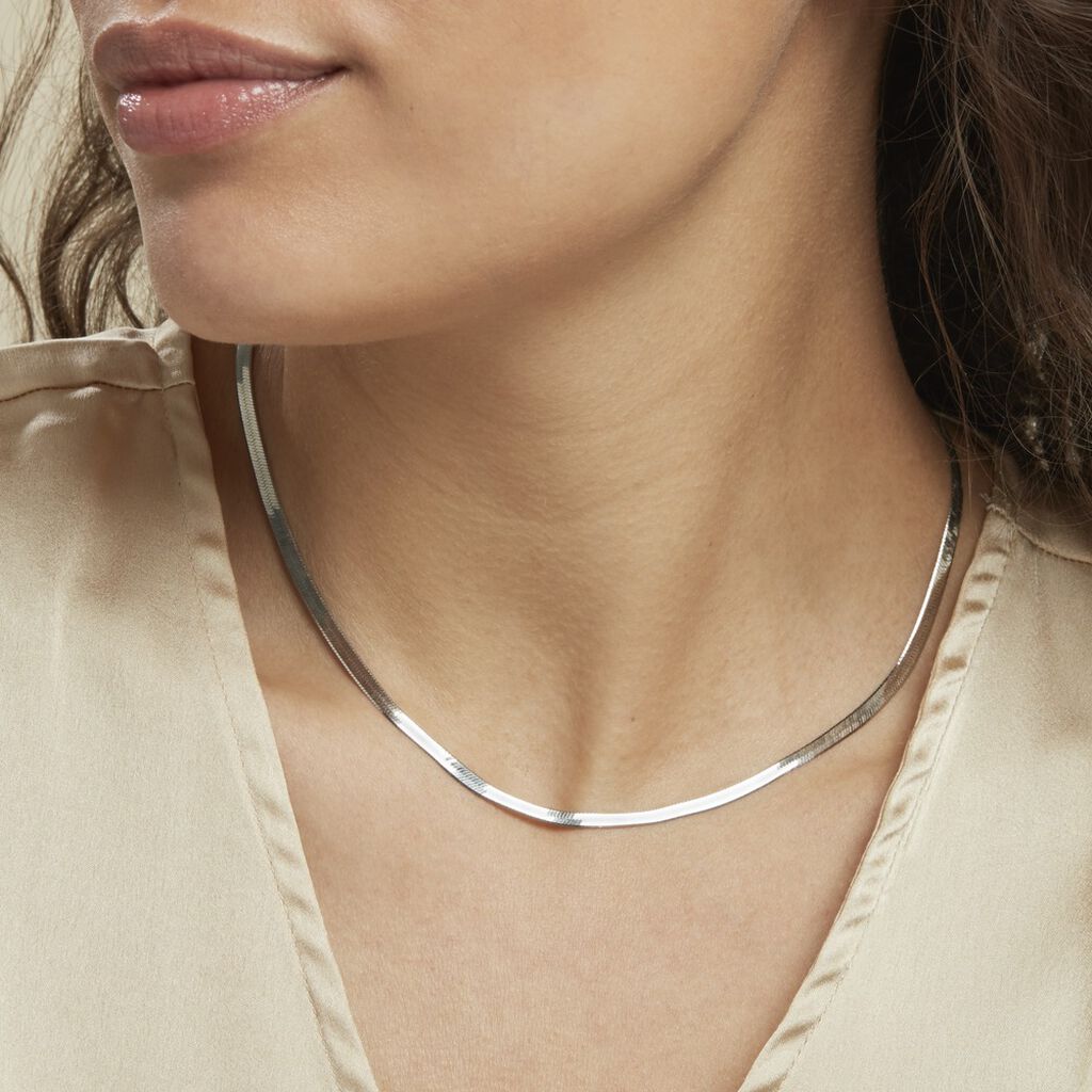 Collier Argent Blanc Alayna