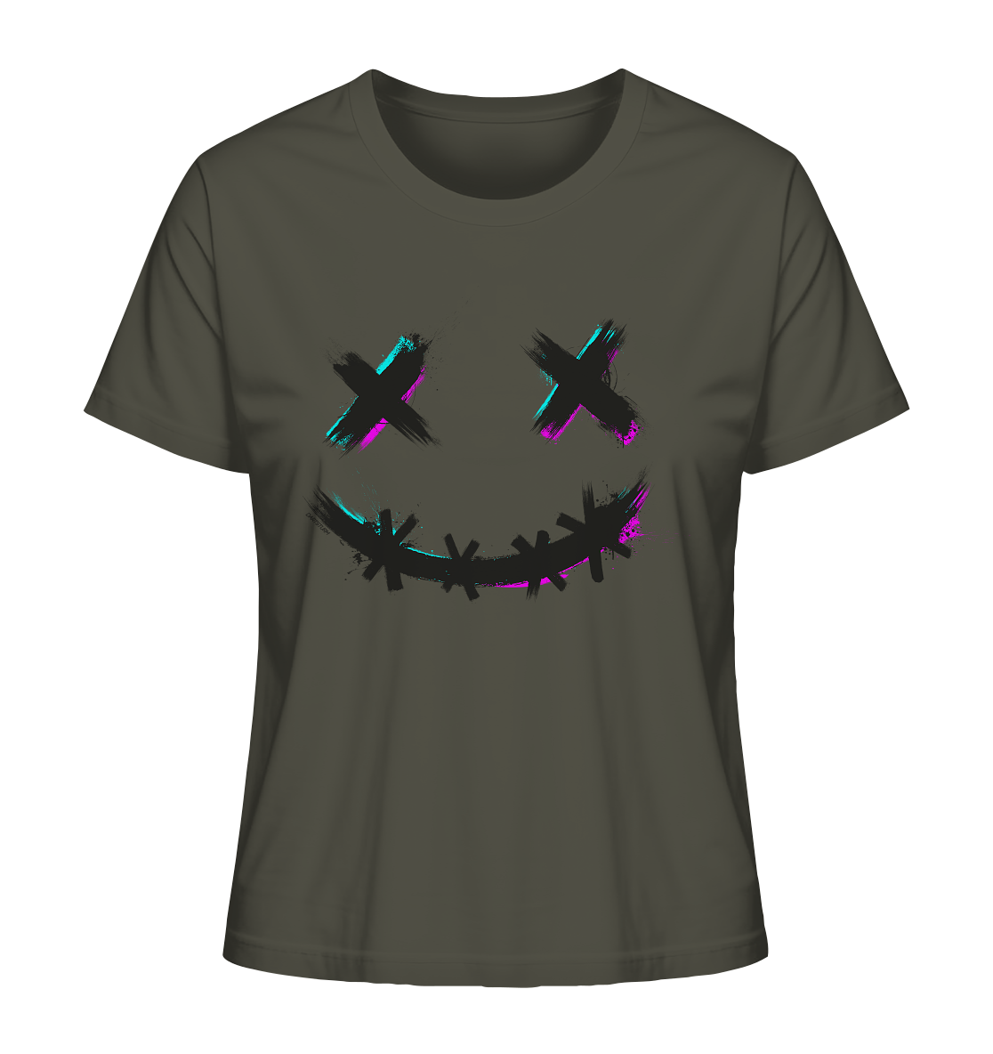 DartSturm - Scary Smile Schwarz - Ladies Organic Shirt