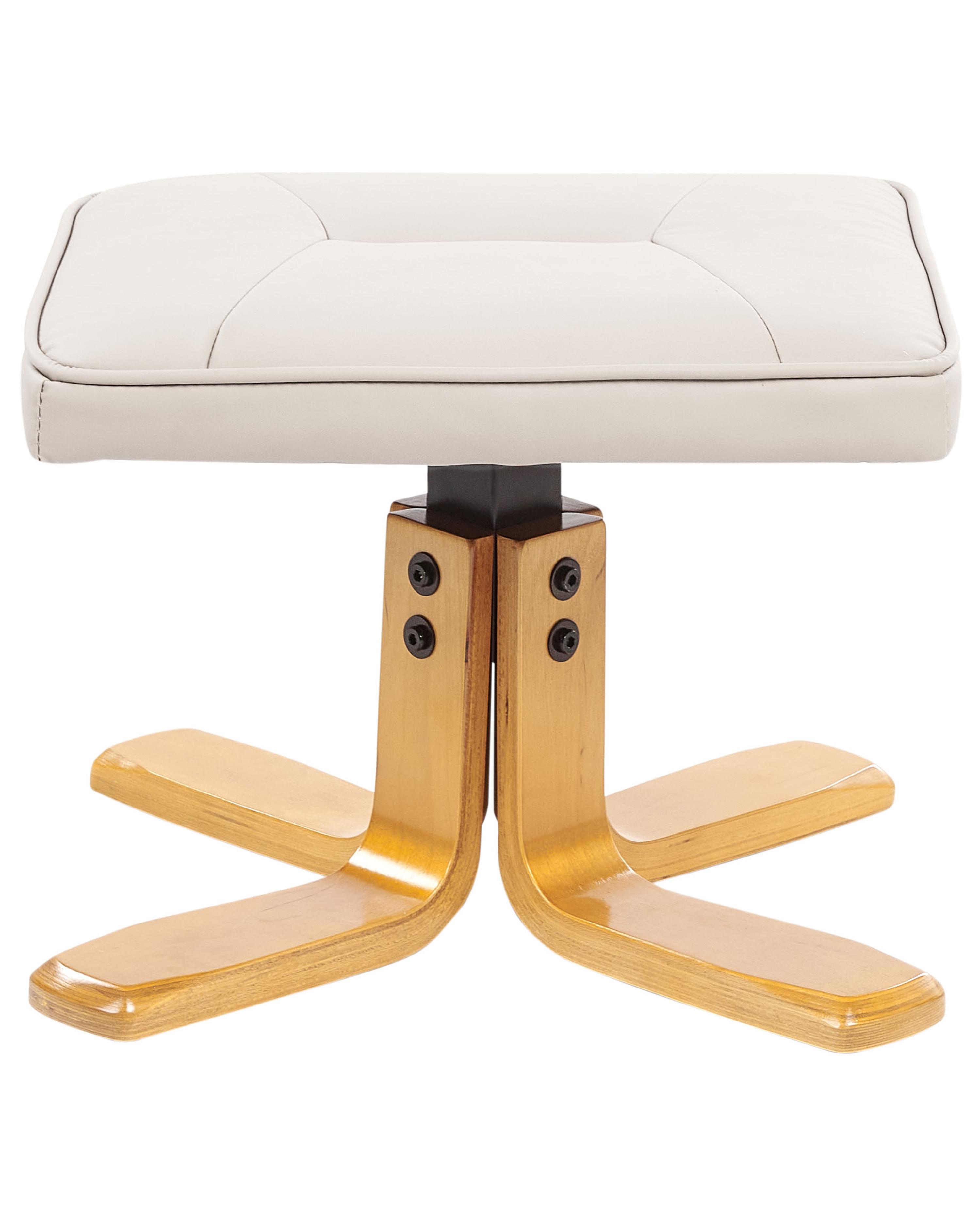 Massagestoel RELAXPRO met voetenbank Kunstleer Lichtbeige
