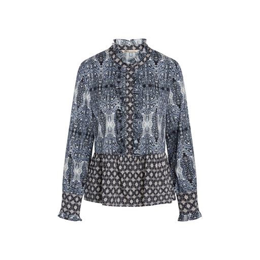 PBO Sabria Bluse, Dark Blue Mix, 40