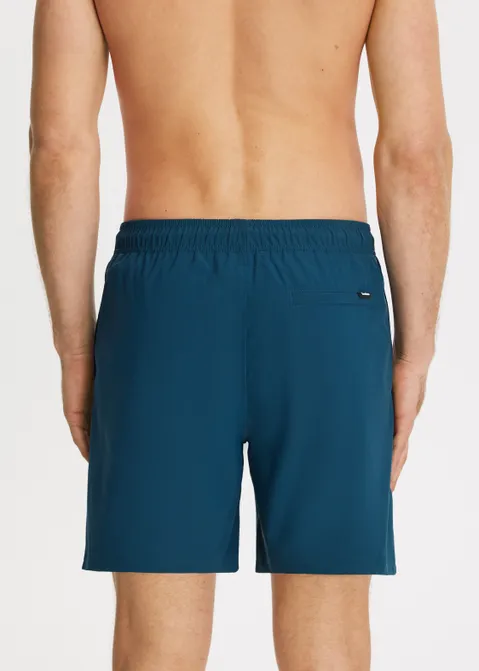 Zwembroek met logo blauw (PETROL)