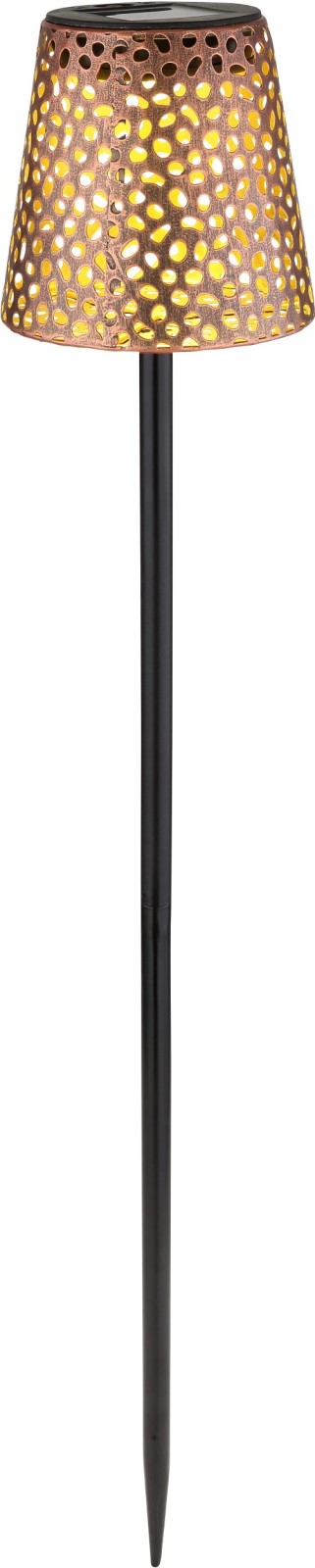 Solarleuchte - schwarz-kupfer - 70 cm hoch