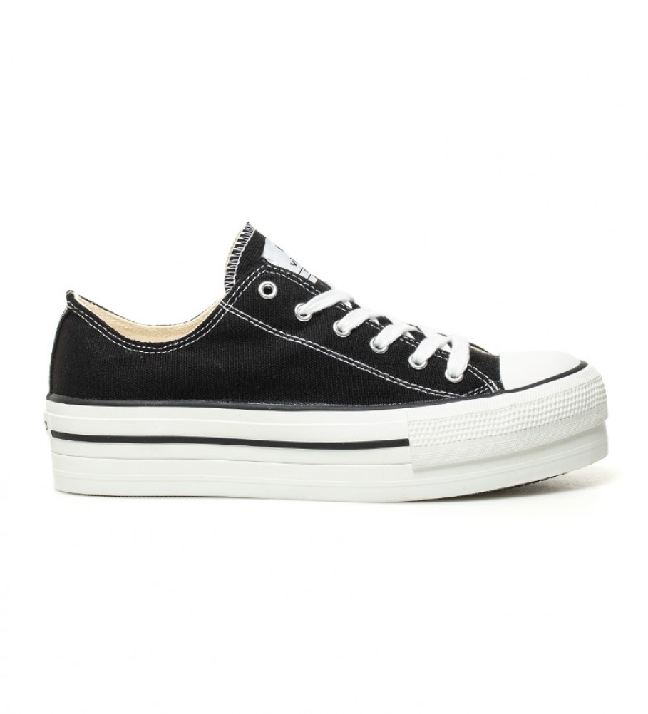 Tênis Victoria estilo basquete preto - Altura da plataforma: 4 cm -