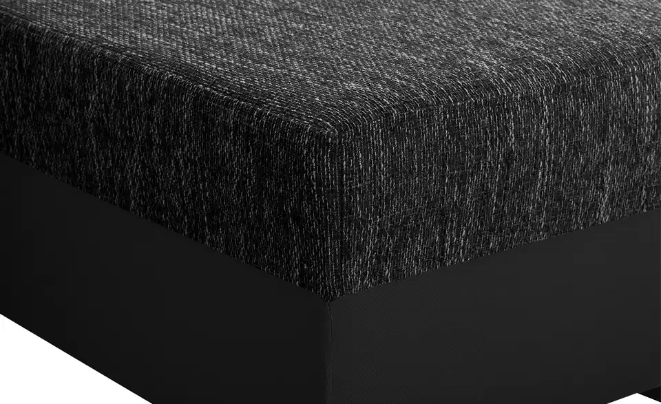 Ecksofa Navarra Schwarz links