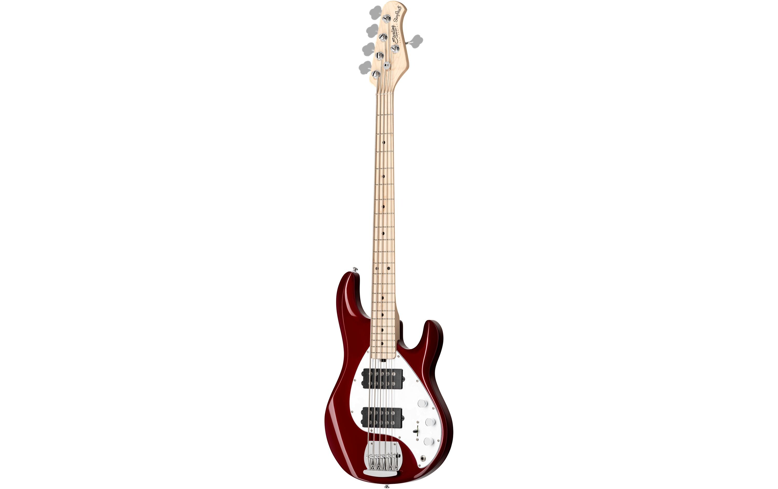 E-Bass StingRay Ray5HH – Candy Apple Red<br>5-seitiger Bass mit Aktivelektronik und 2 Humbucker