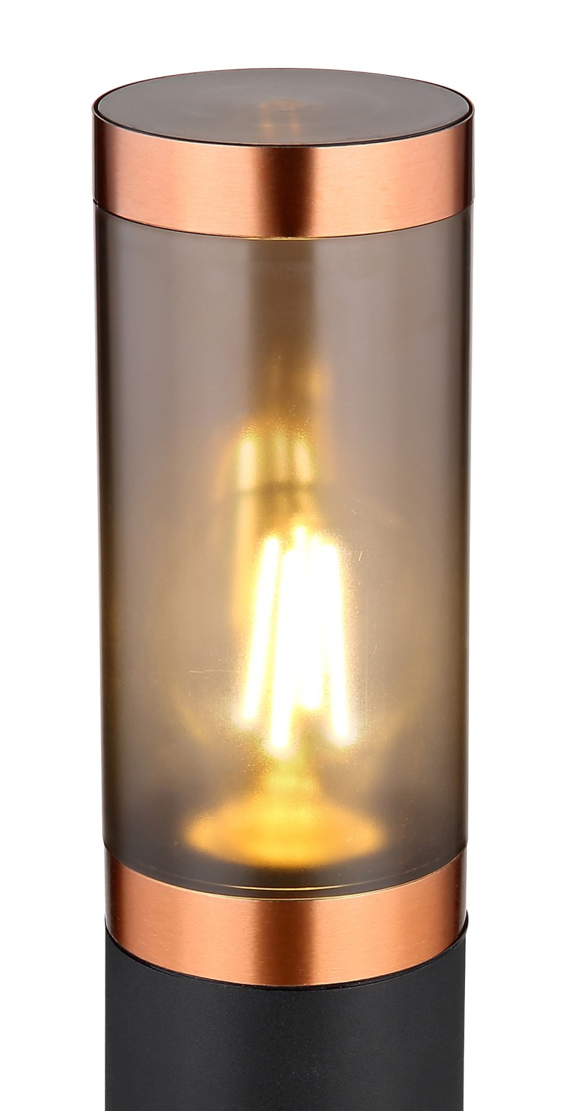 Außenleuchte - schwarz-kupferfarben - 110 cm