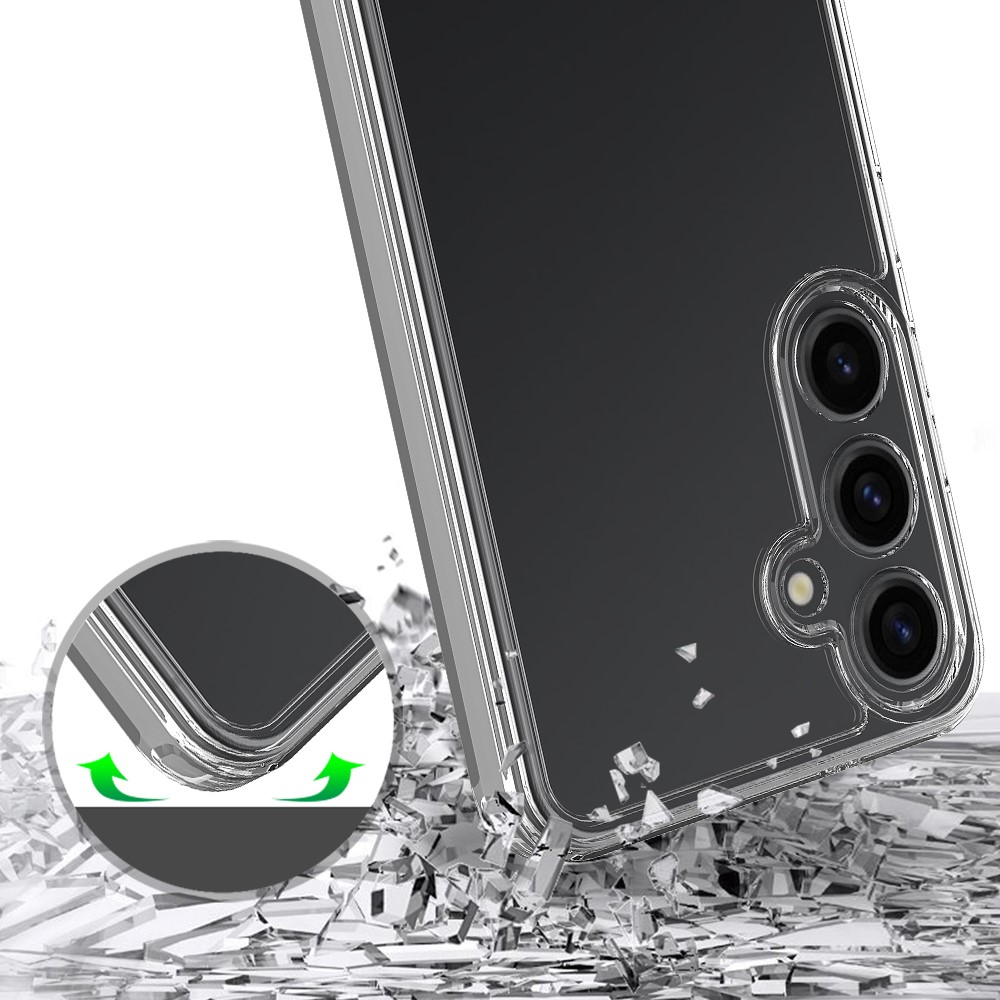 Samsung Galaxy S24 Hybrid Hülle TPU Bumper   Acryl Rückseite - Transparent