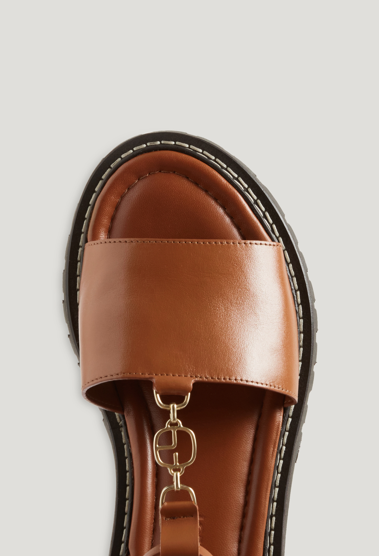 Sandales cuir caramel