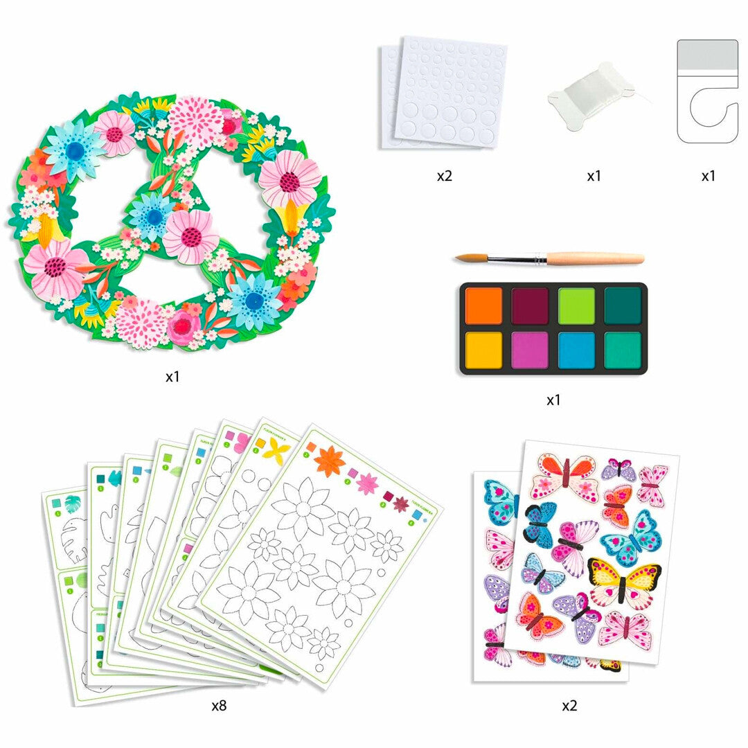 Djeco knutselset diy bloemenmobiel