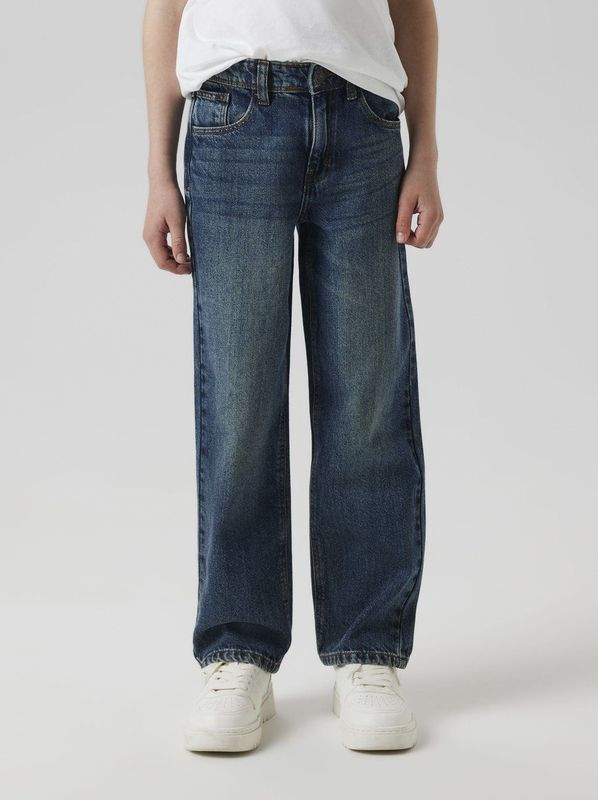 Jeans - Straight-fit - Blauw - Denim - Verstelbare Taille