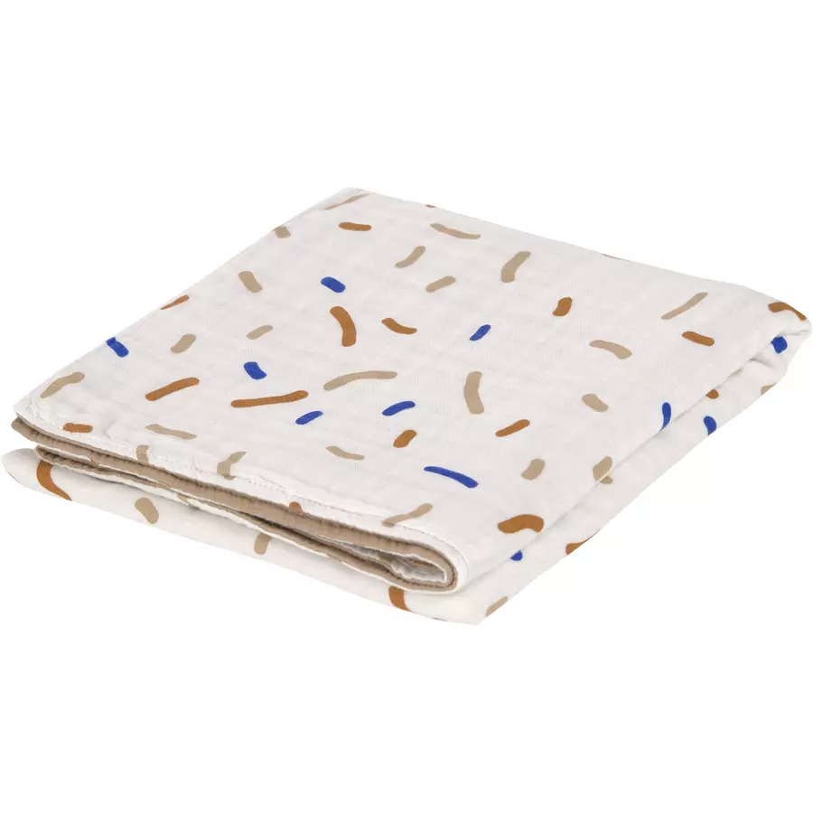 LÄSSIG Krabbeldecke Little Mateys Sprinkles Royal Blue