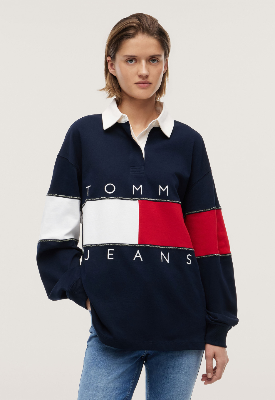 Tommy Jeans Oversized Rugby Sweater