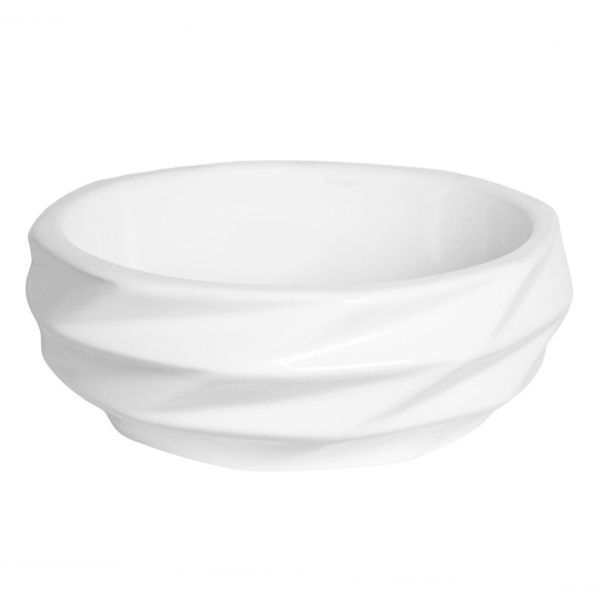 Kerra KR01 waskom rond glans wit 40x40x15cm