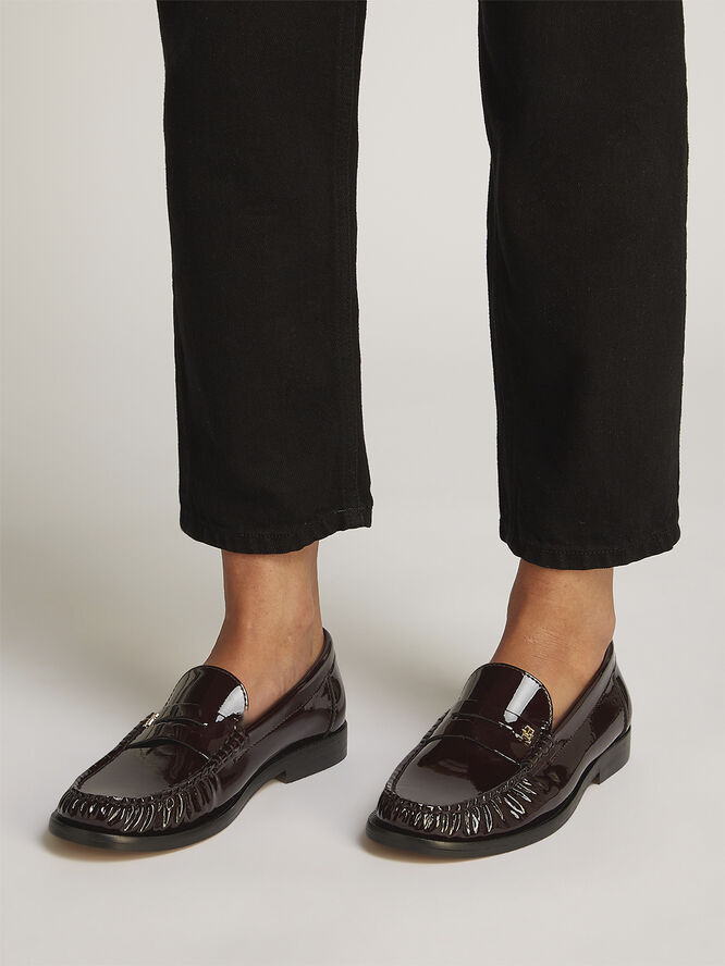 Tommy Hilfiger LOAFER PATENT LEATHER Burgundy velvet
