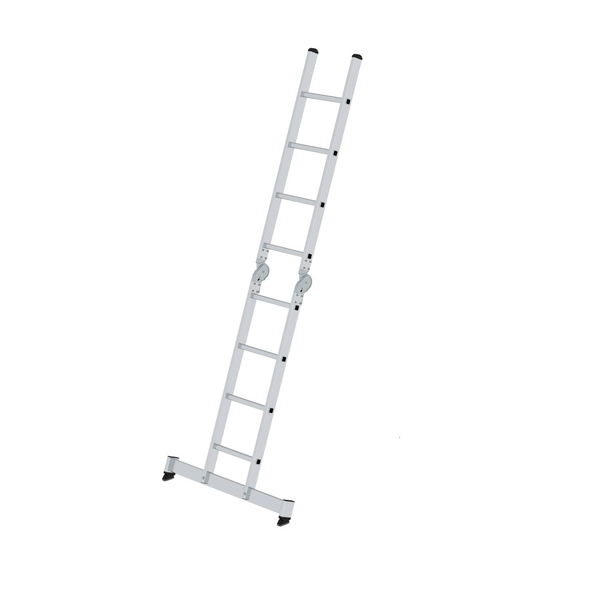 PROREGAL 2-delige opvouwbare ladder met dwarsbalk, 2 x 4 sporten