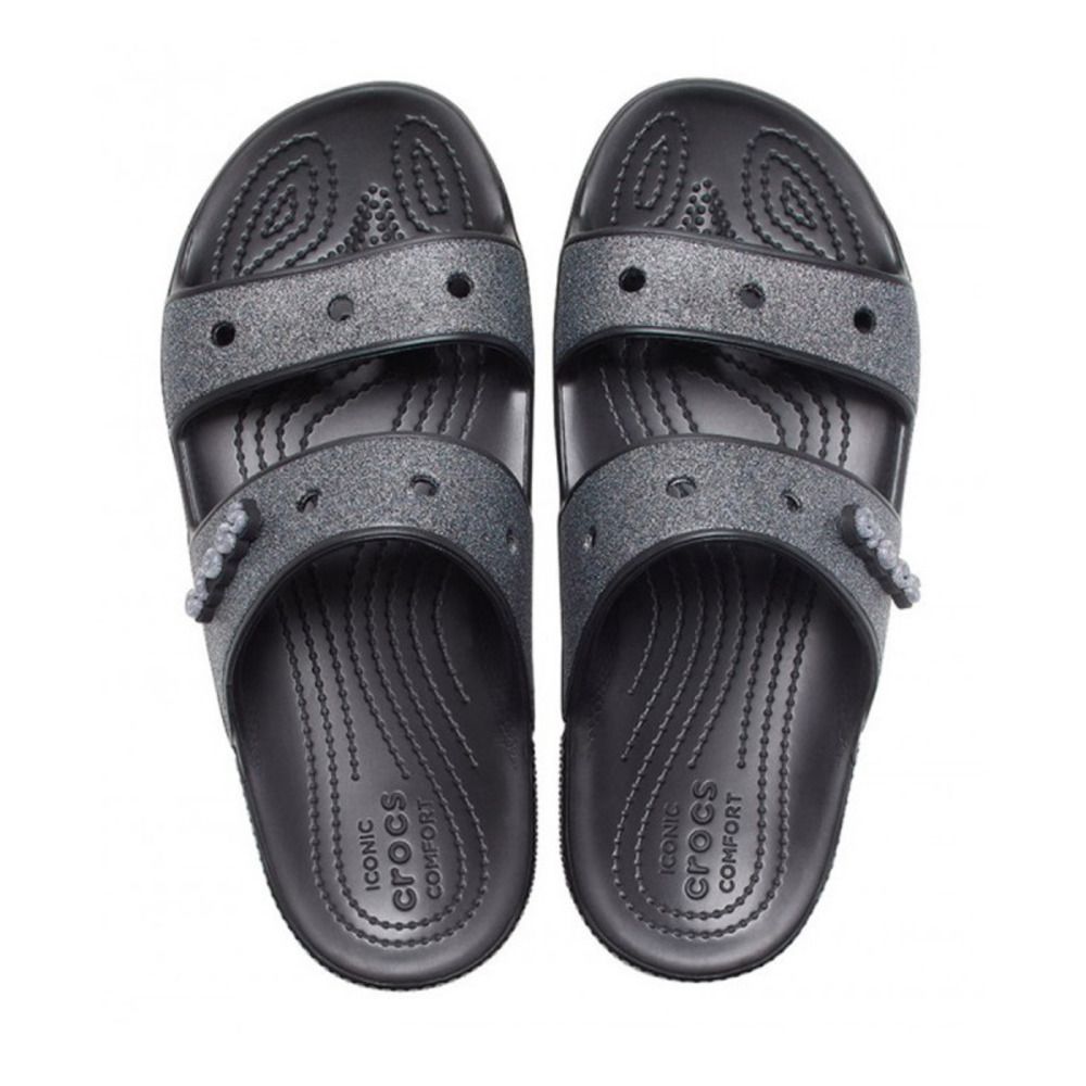 Crocs CLASSIC CROC GLITTER II - Sandales Femme black