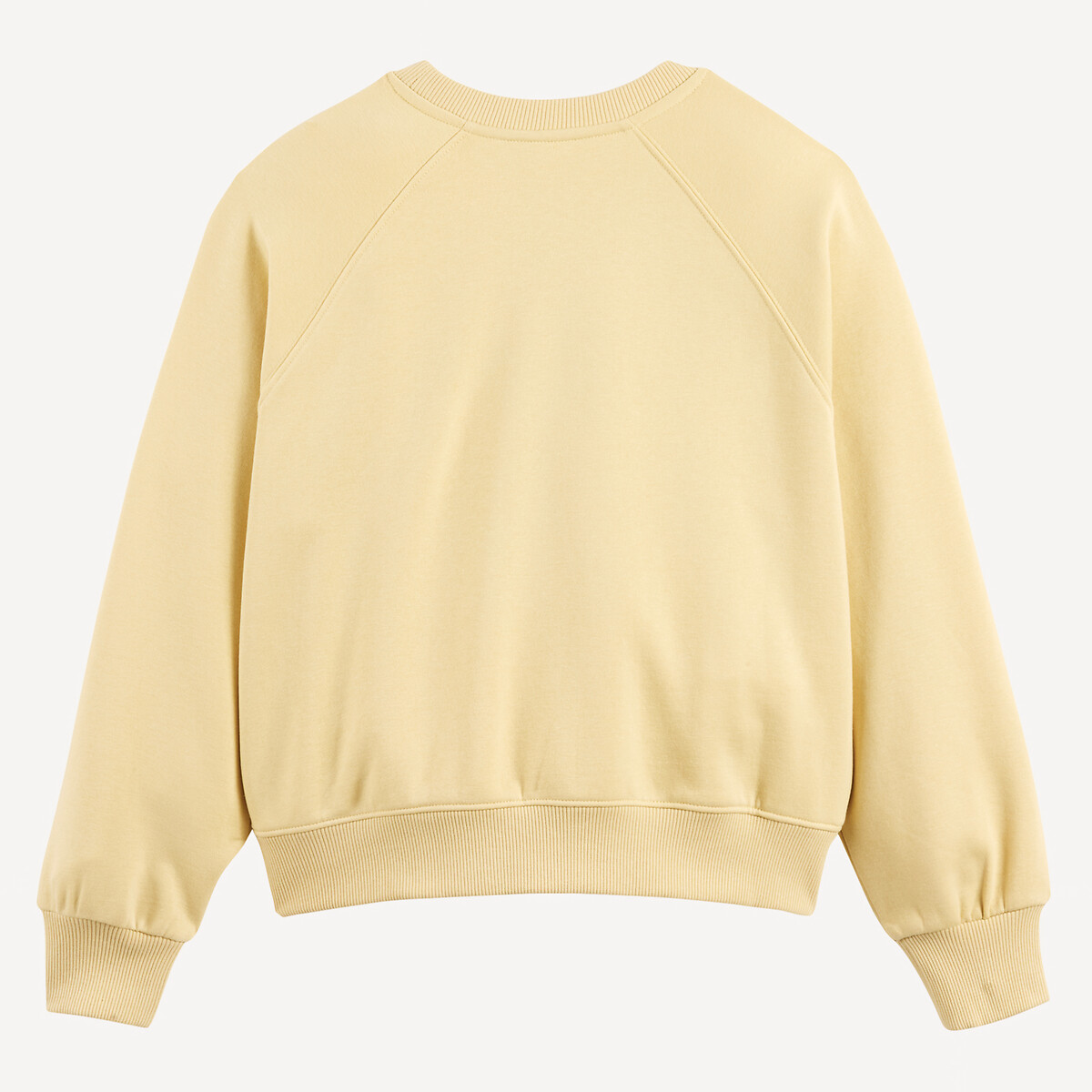 COLEÇÕES LA REDOUTE<br>Suéter de gola redonda em fleece, estilo universitário