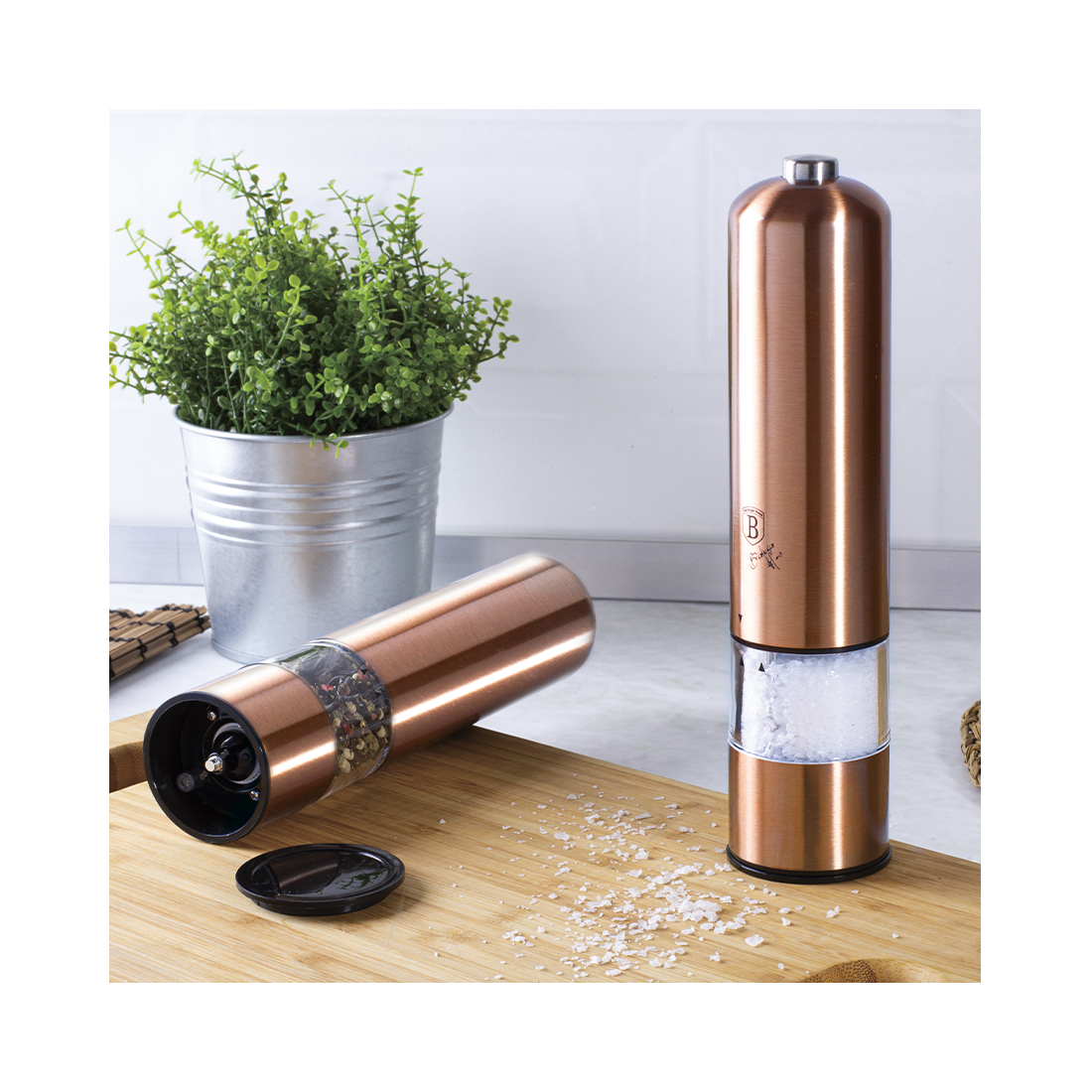Berlinger Haus Elektrische Pfeffer- und Salzmühle-Set Rose Gold Edition
