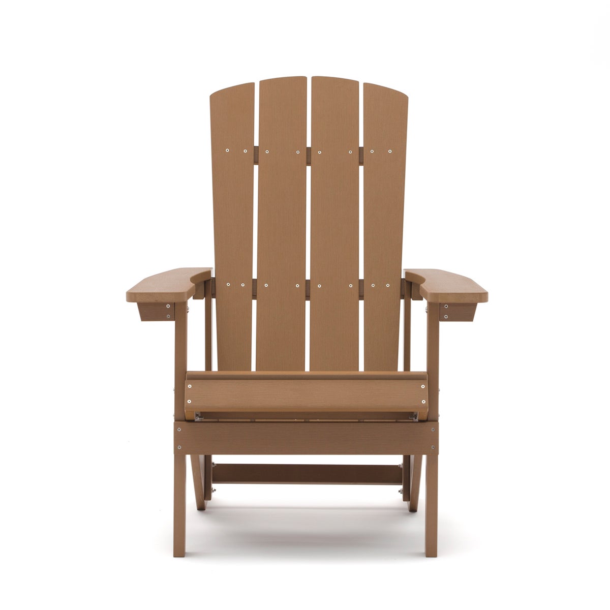 Home Deluxe - Adirondack Tuinstoel - CARINO, Kleur: Bruin - Materiaal: Polystyreen, weerbestendig - Zitbreedte: 50 cm, Zithoogte: 25/38 cm, Zitdiepte: 48 cm | Tuinfauteuil, ligstoel, balkonstoel