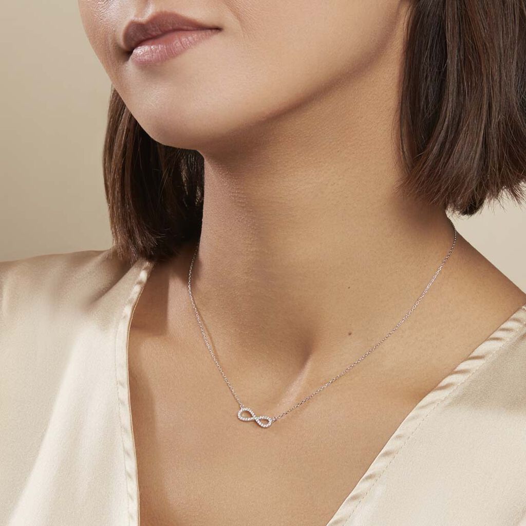 Collier Veda Argent Blanc Oxyde De Zirconium