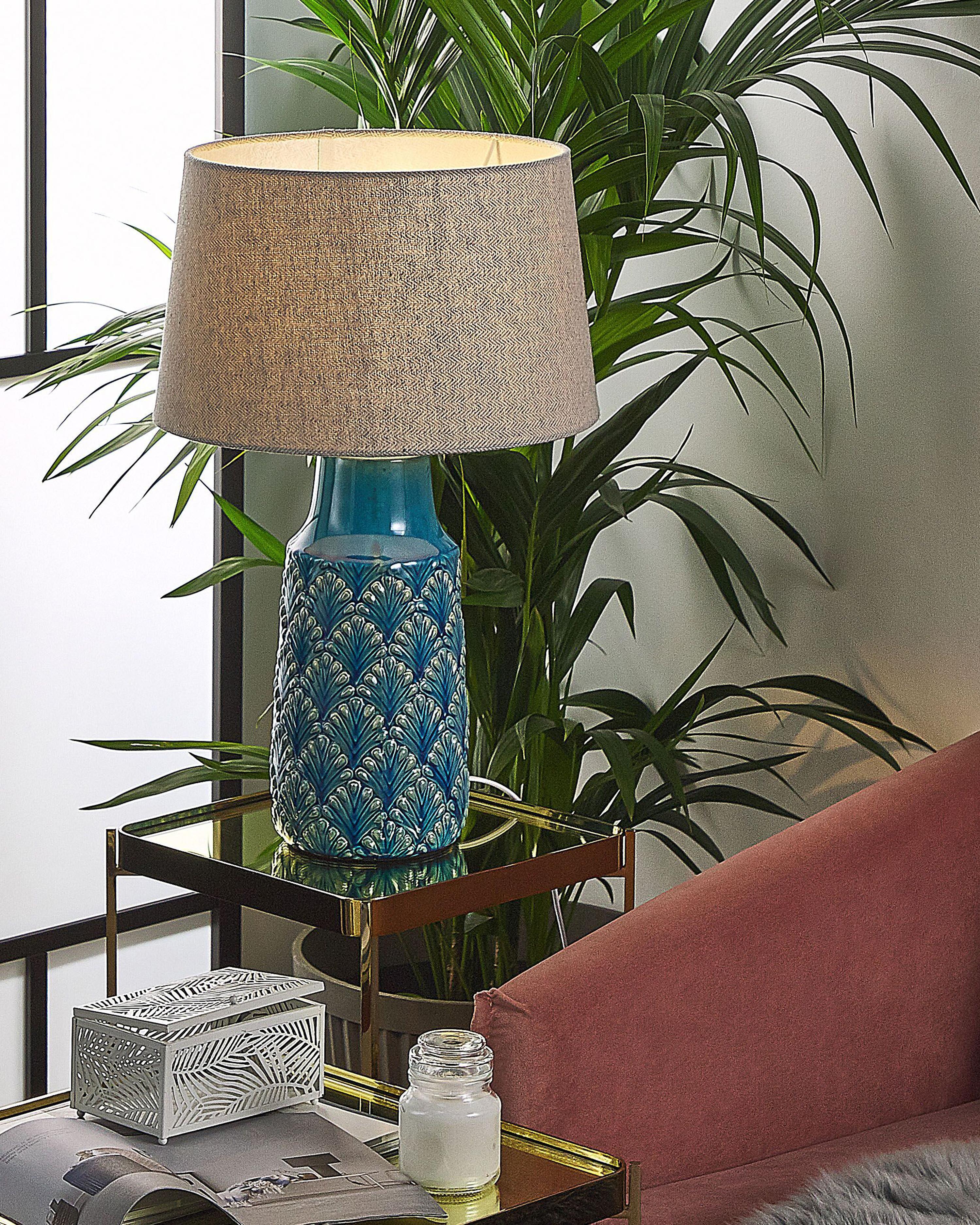 Tafellamp THAYA Keramiek Blauw