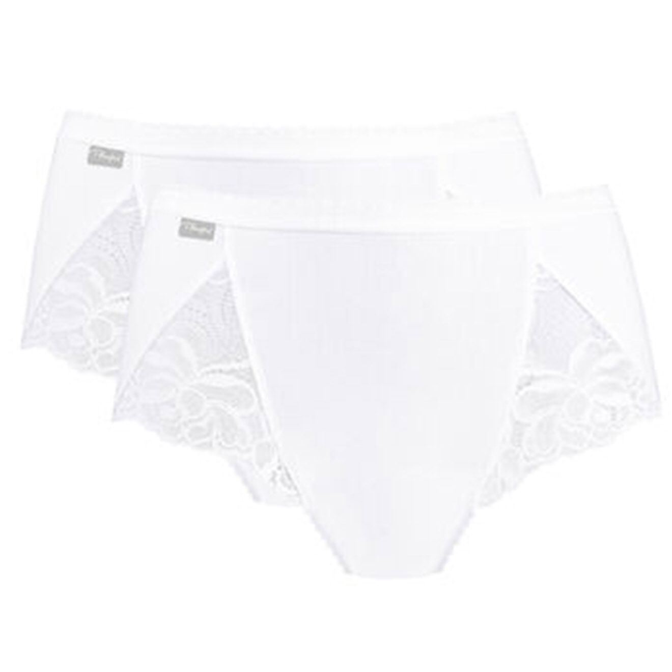 Playtex 2 Culottes Coton & Dentelle blanches