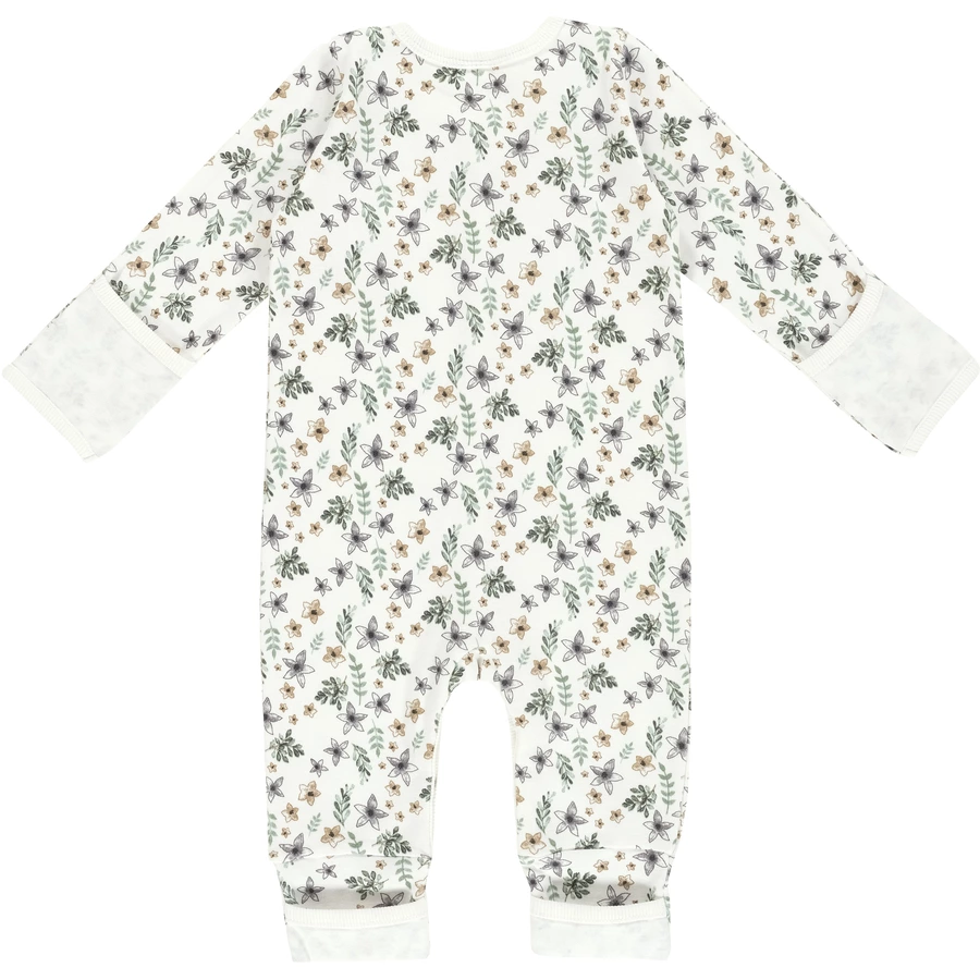 Alvi® Pyjama Petit Fleurs grünweiß