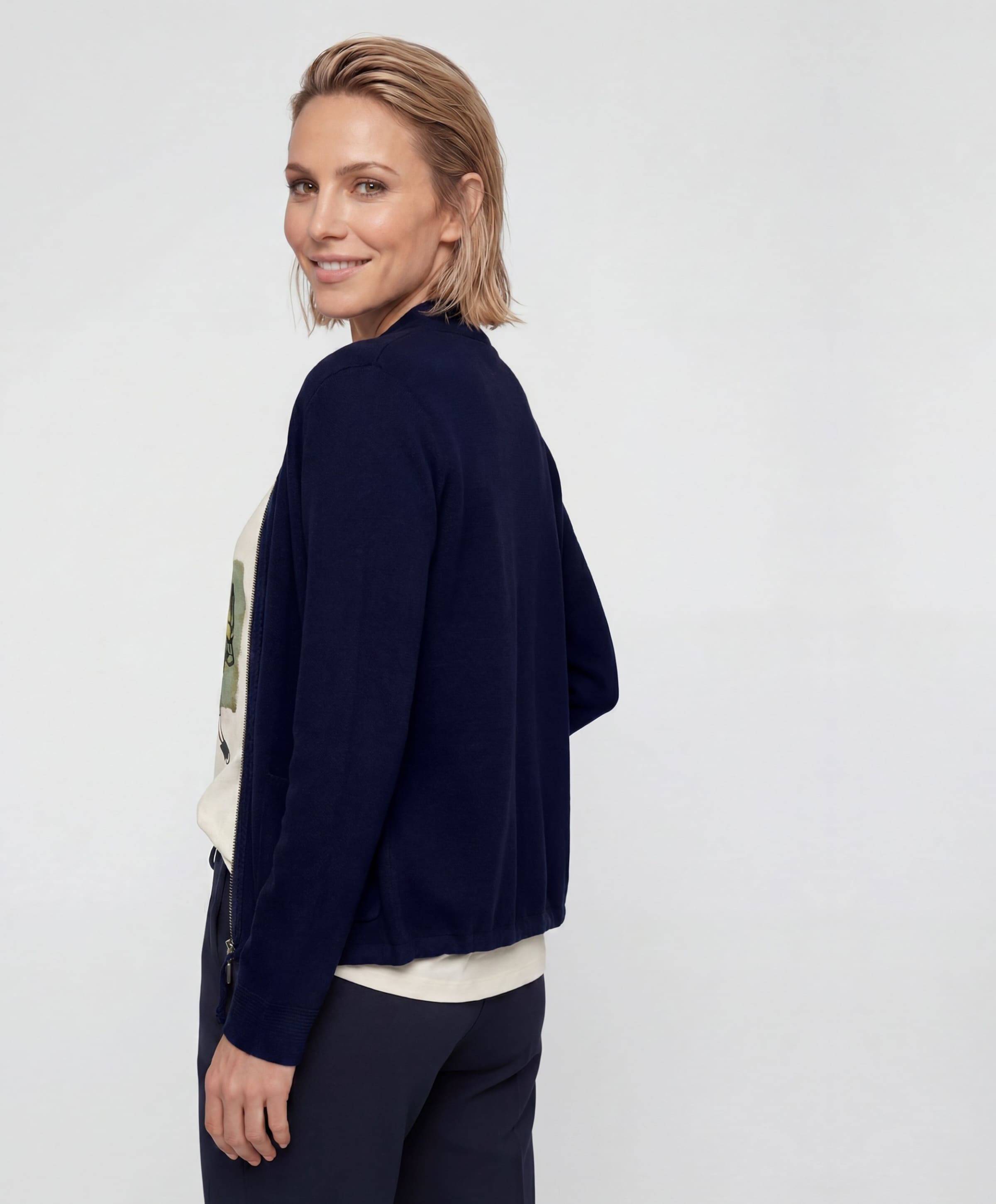 Olsen Dames vest blauw
