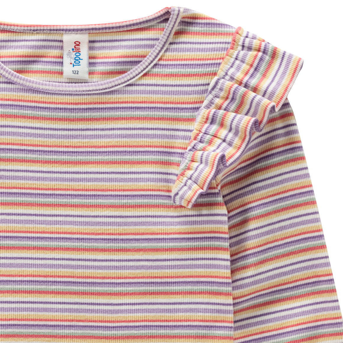 Topolino Mädchen Langarmshirt mit Volants weiss