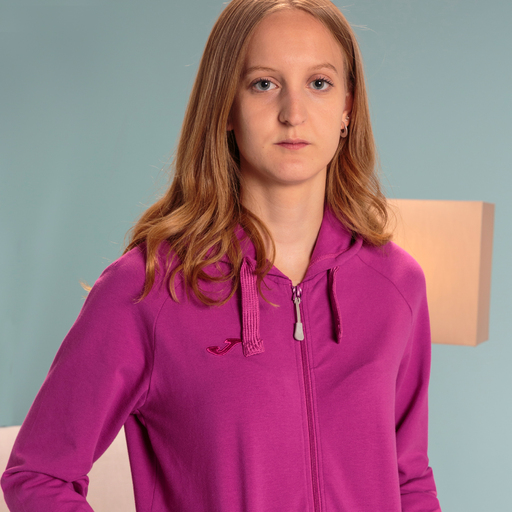 Chaqueta Con Capucha Joma Corinto Fúcsia