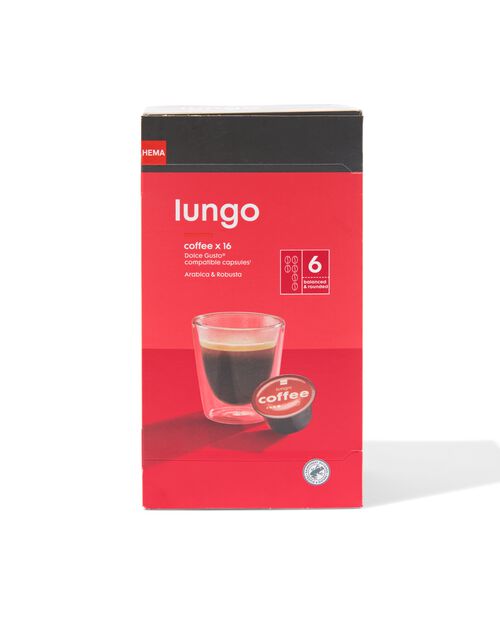 16 capsules de café lungo