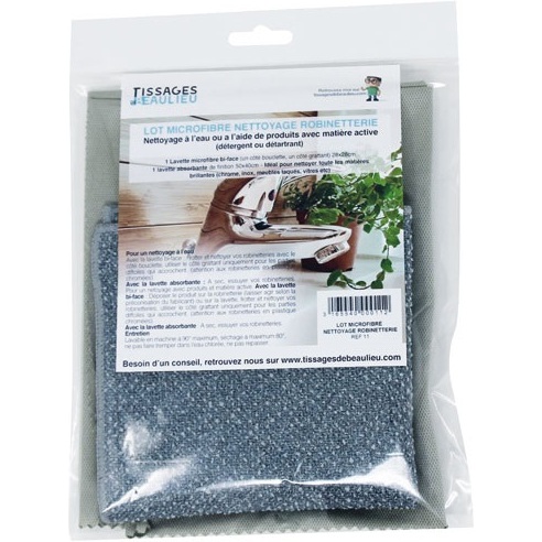 Torchon microfibre robinetterie x2