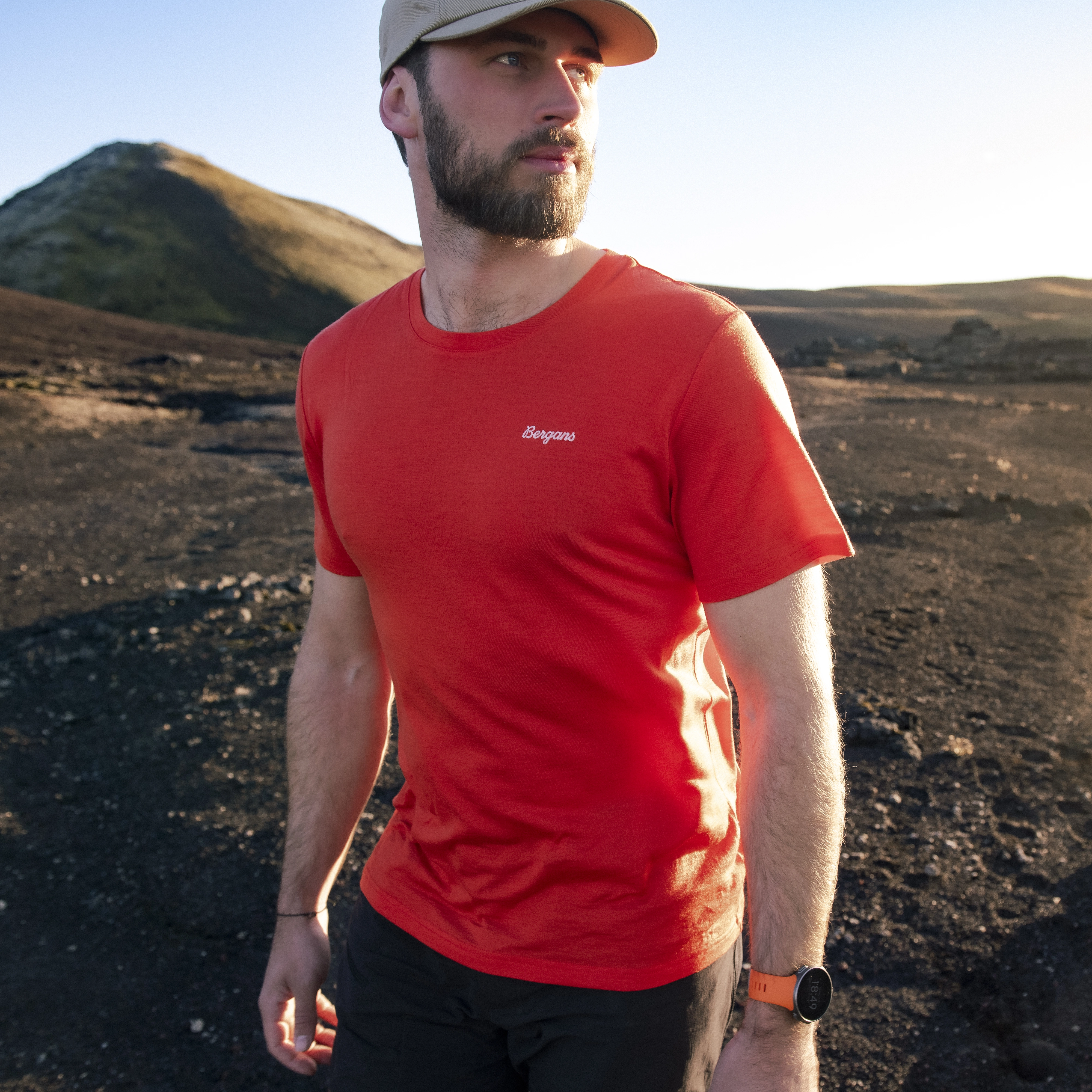 Rabot Emblem Wool Tee Men Lava