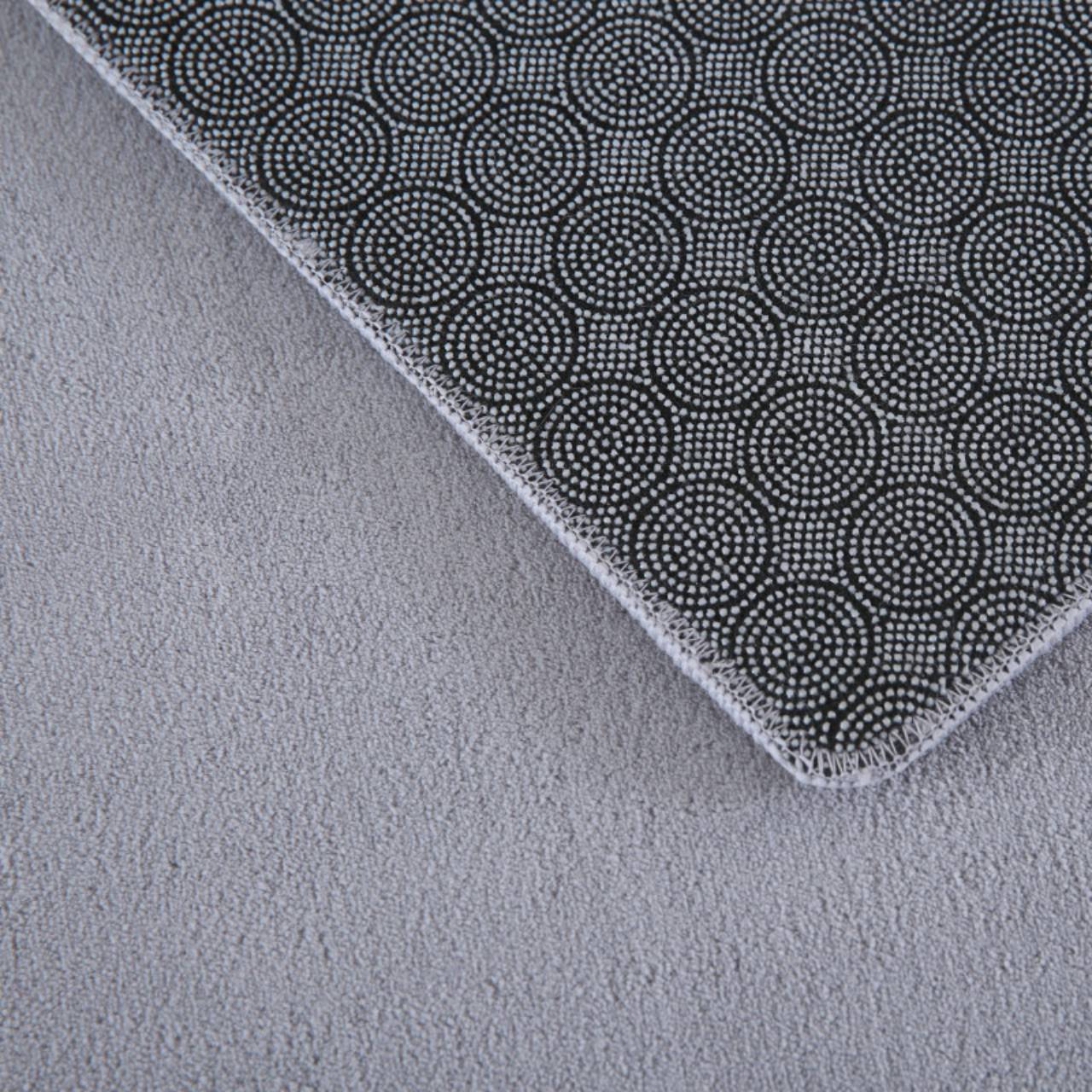 Waschbarer Teppich Wohnzimmer, Kurzflor rutschfest Flauschig Weich, Einfarbig, Felloptik, Super Soft