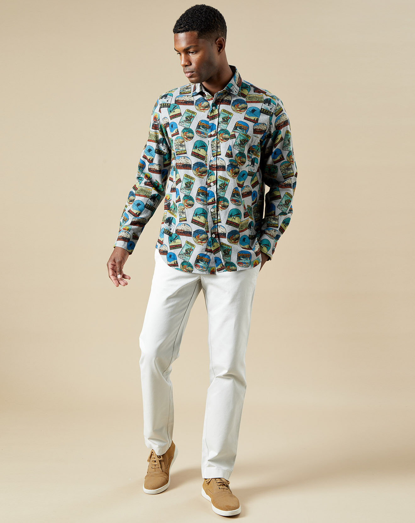 Hartford Chemise en Flanelle regular Paul imprimée