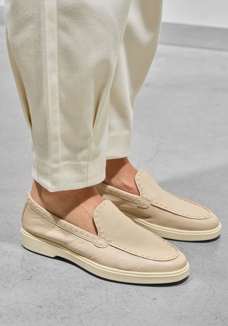 beige santoni instappers yalta row