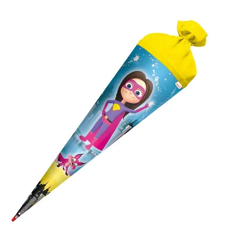 Roth Schultüte Superheldin 70cm rund, Filz