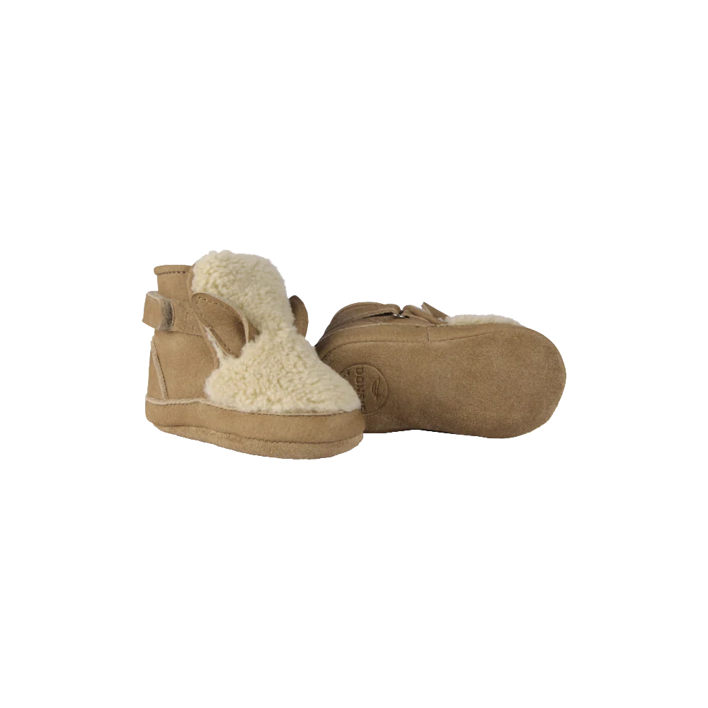 Richy Booties | Alpaca | Beige Curly Faux Fur
