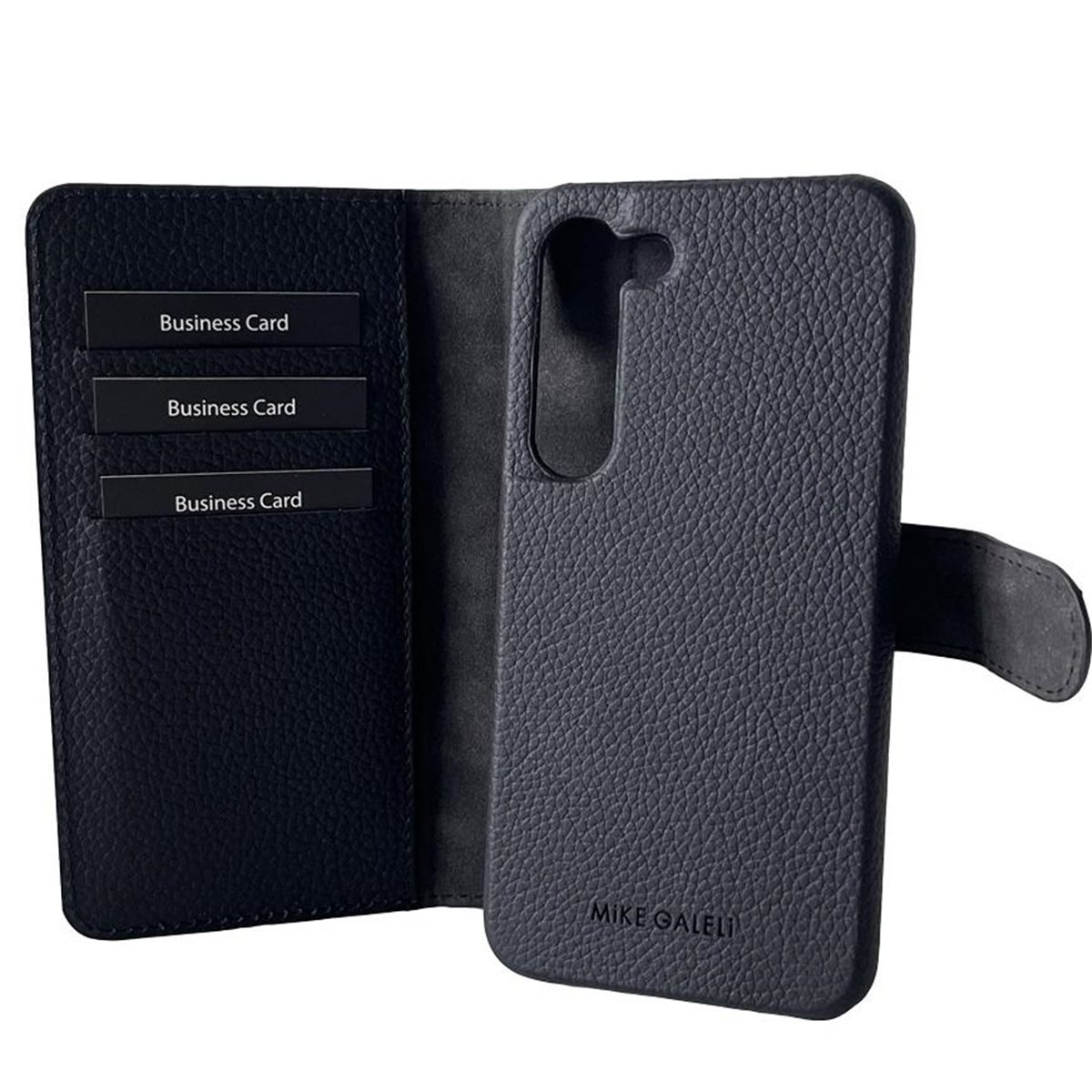 2in1 Samsung Galaxy S24 Echtleder Magnet Wallet Case Tasche Flip Cover (JOSSS24-M01) - Schwarz