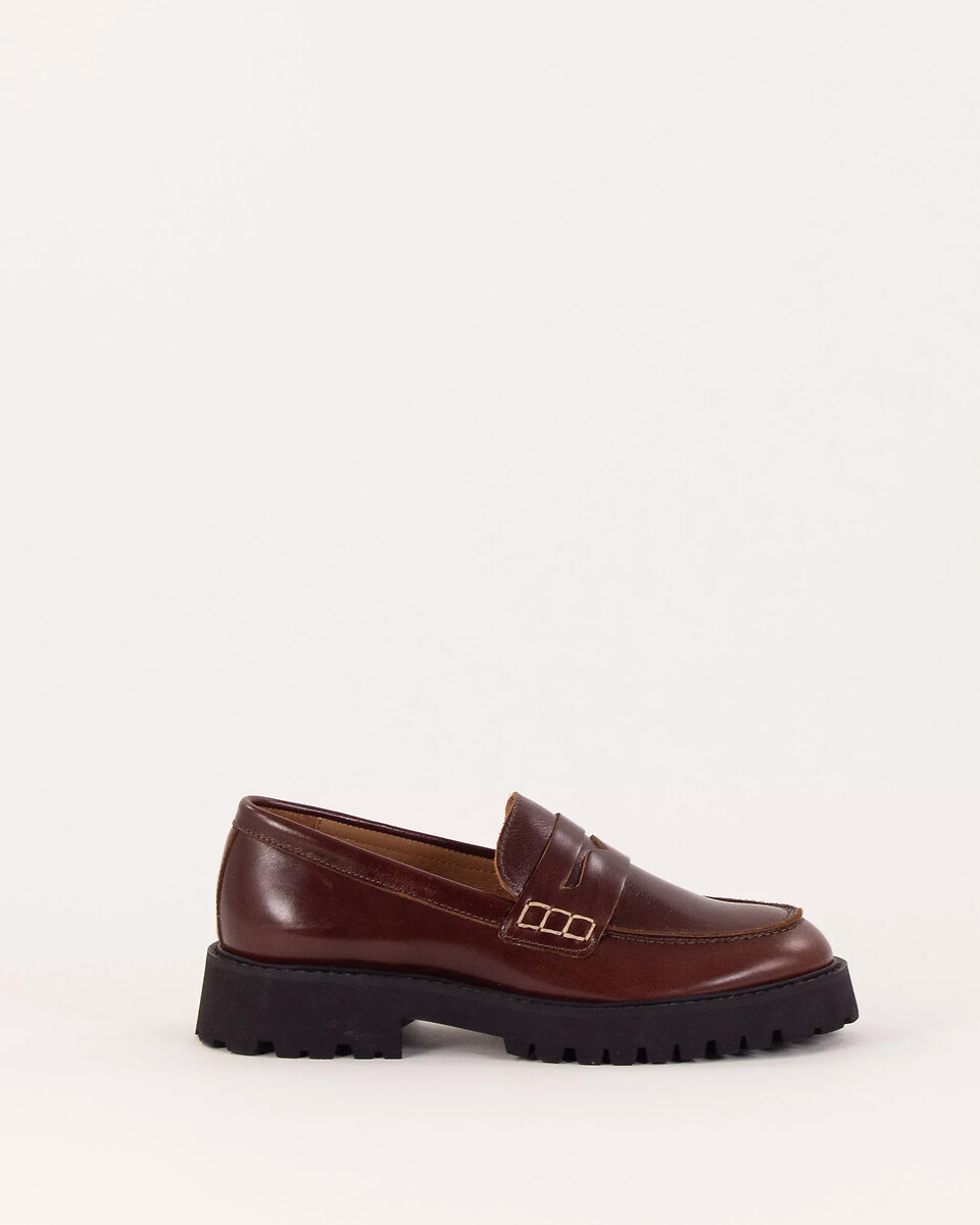 SESSUN<br>Mocassins de couro com sola plataforma BARCELO