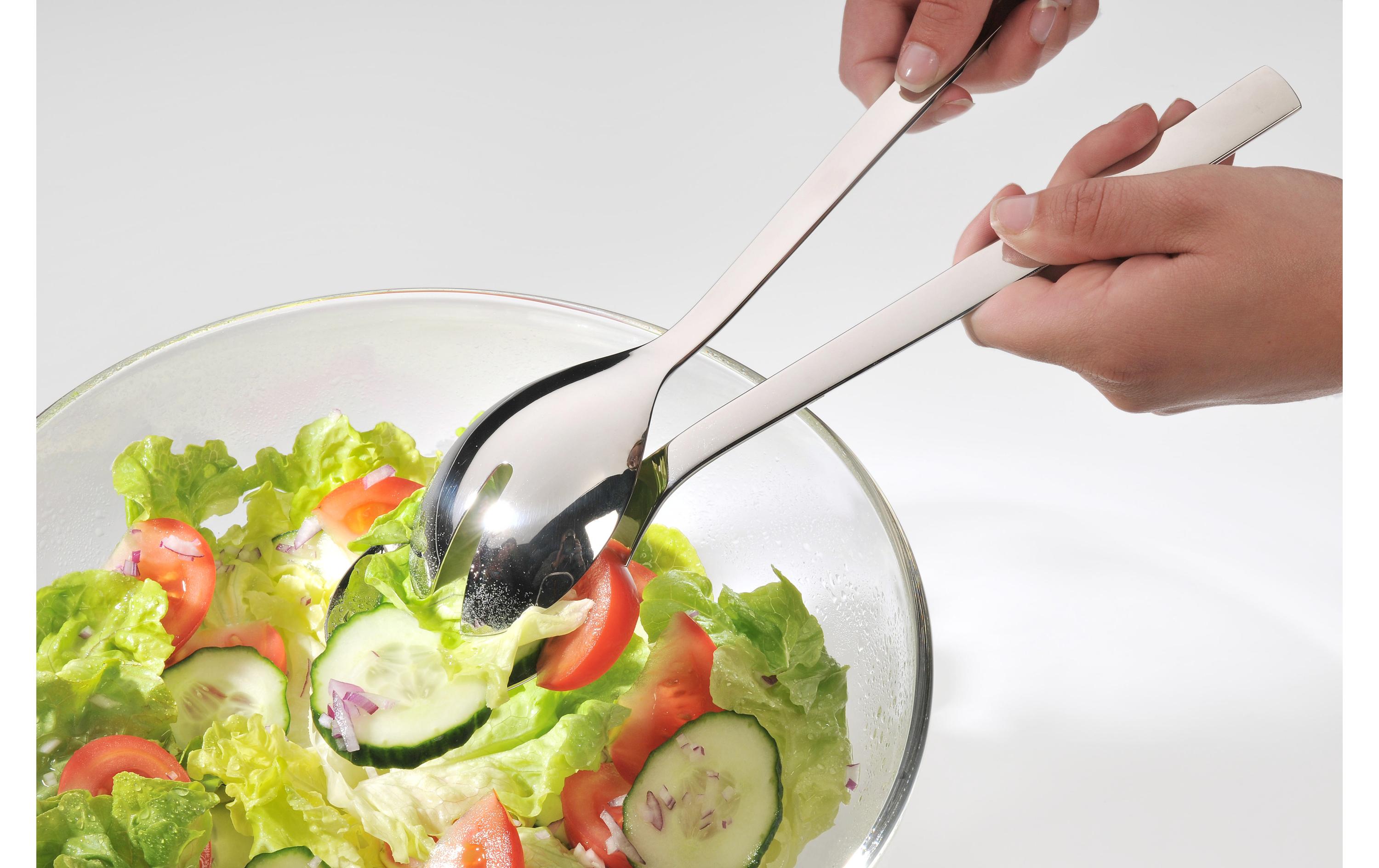 Salatbesteck Nuova 4-teilig, SilberBesteck zum Salat schöpfen