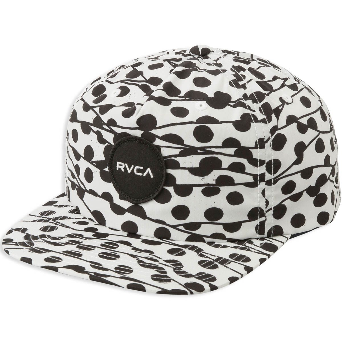 Rvca Print Cap Black White