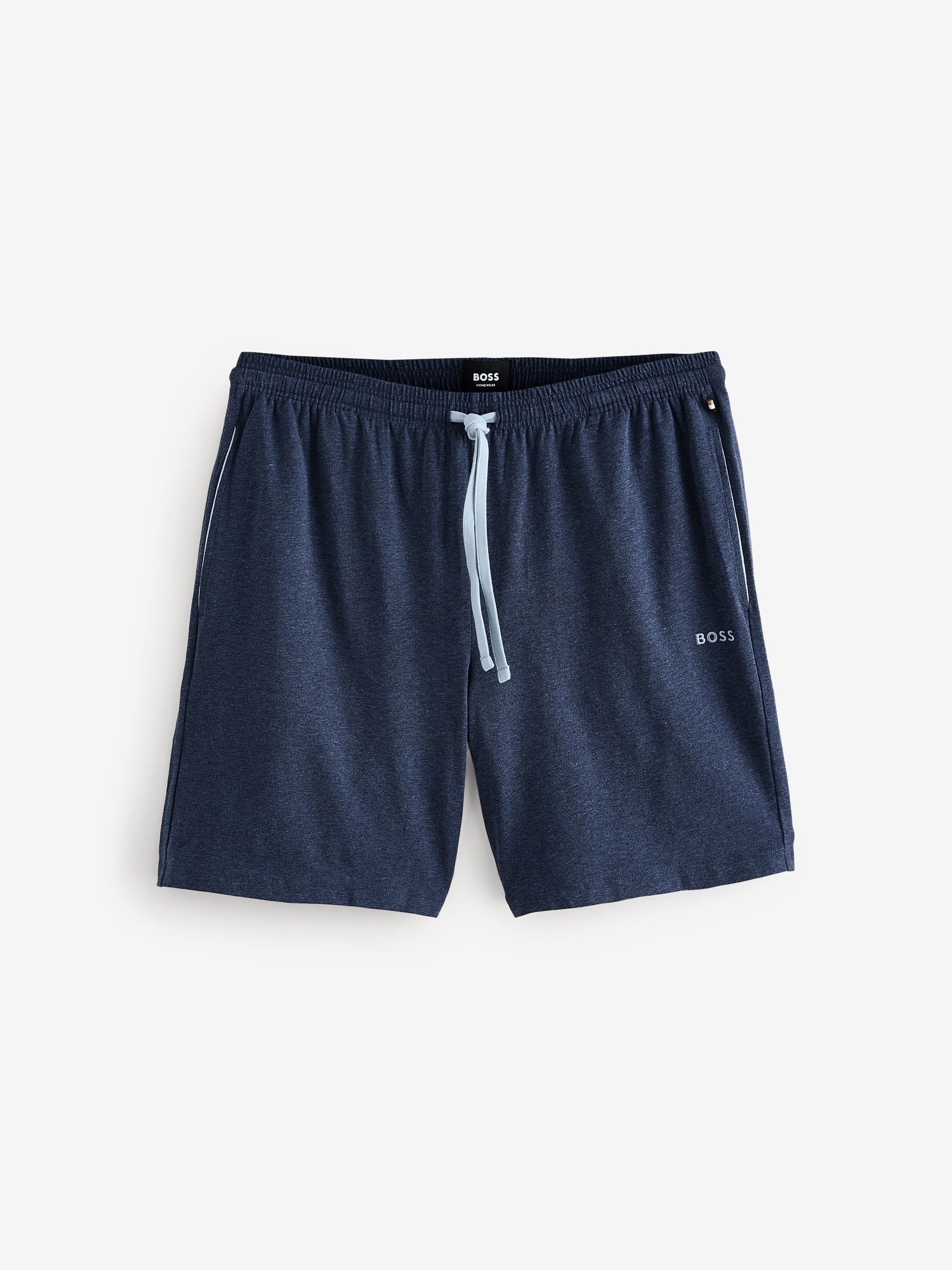 Marineblauw - BOSS Regular-Fit stretchy Short met Logo